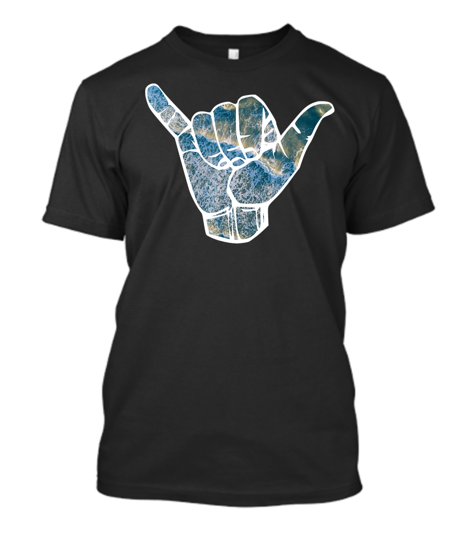 Hang Loose Shaka Surfing Waves Brah T-Shirt