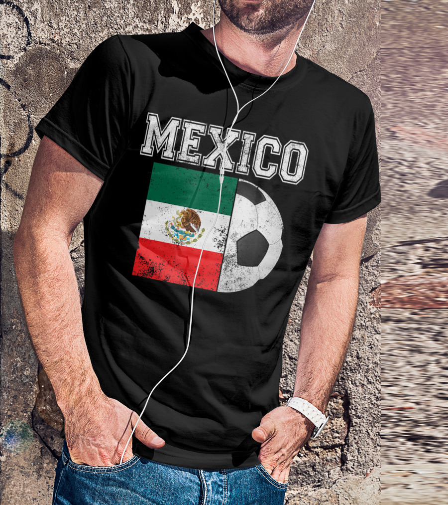 MEXICO Flag Soccer Futbol Football T-Shirt