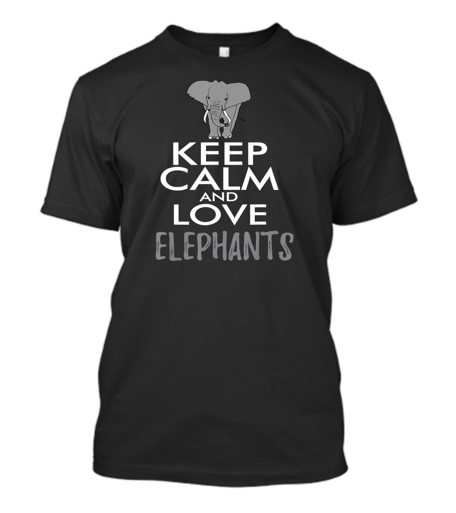KEEP CALM AND LOVE ELEPHANTS ICONIC ELEPHANT T-Shirt