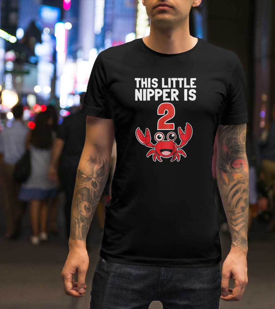 This Little Nipper Is 2 Kids 2nd Birthday Boys T-Shirt