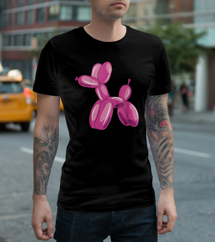 Kids Magical Birthday Pink Balloon Animal Dog T-Shirt