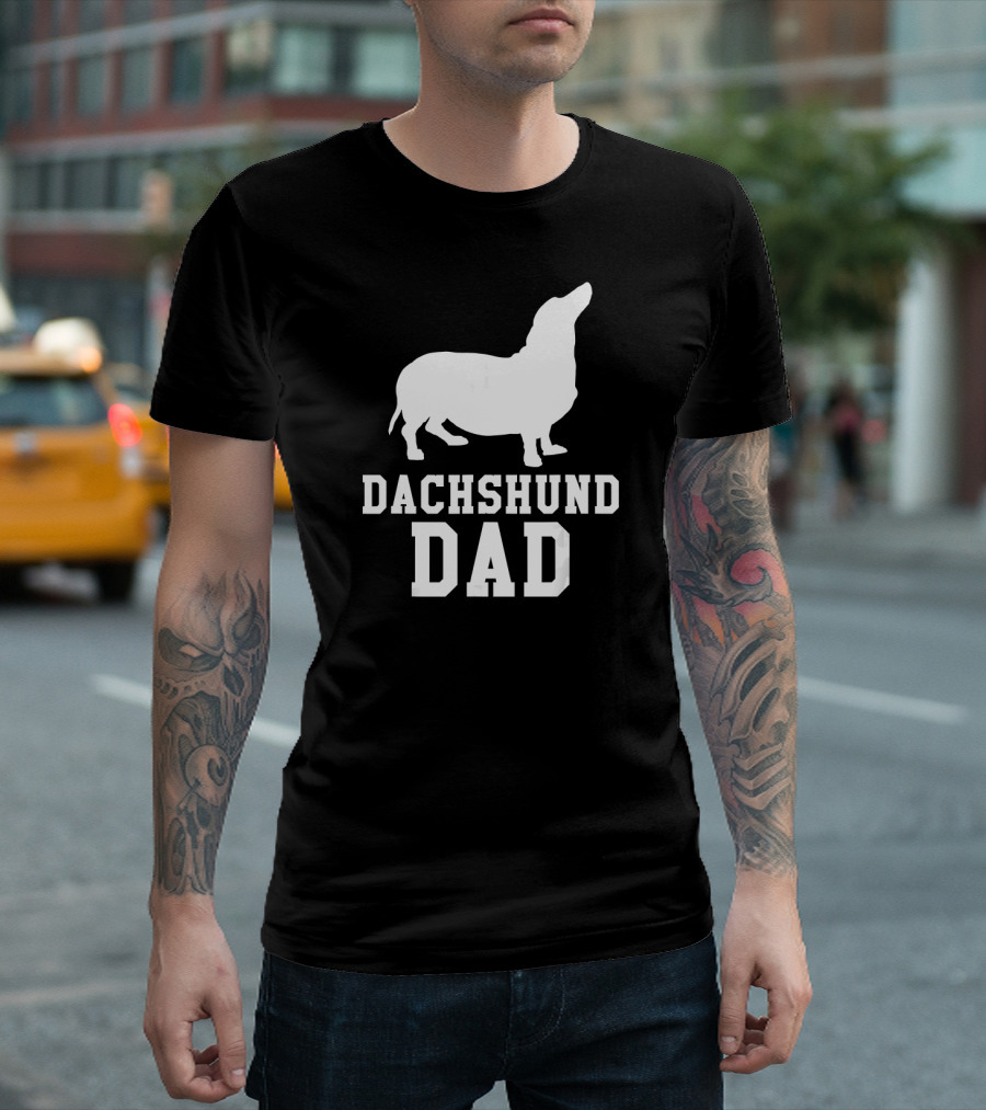 Mens Dachshund Dad Weiner Dog T-Shirt