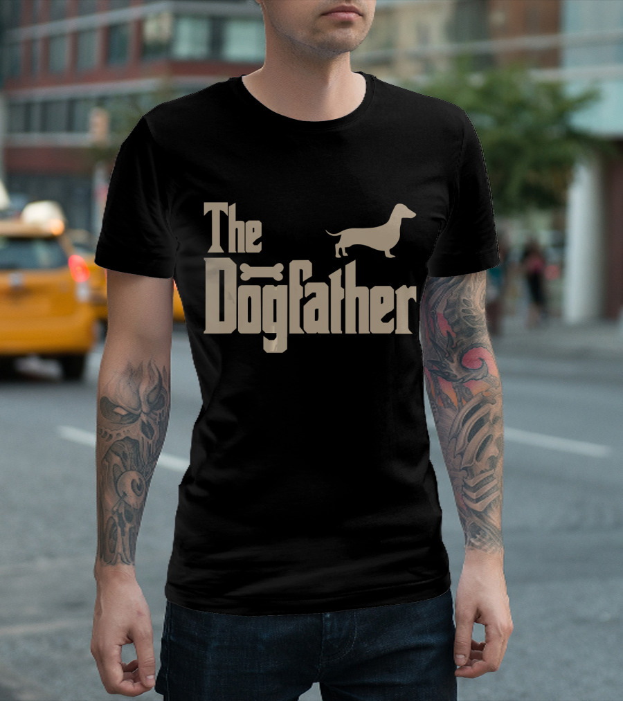 The Dogfather Mens Dachshund Dog Lovers T-Shirt