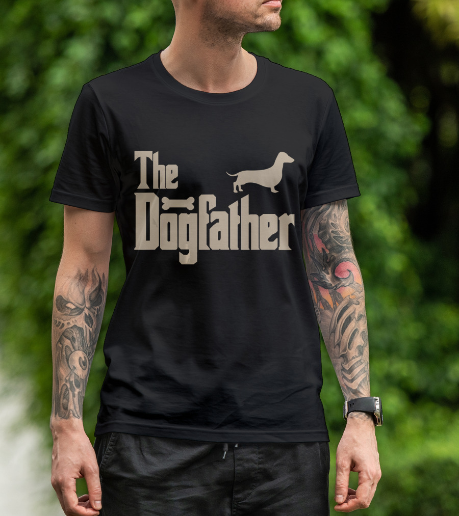 The Dogfather Mens Dachshund Dog Lovers T-Shirt
