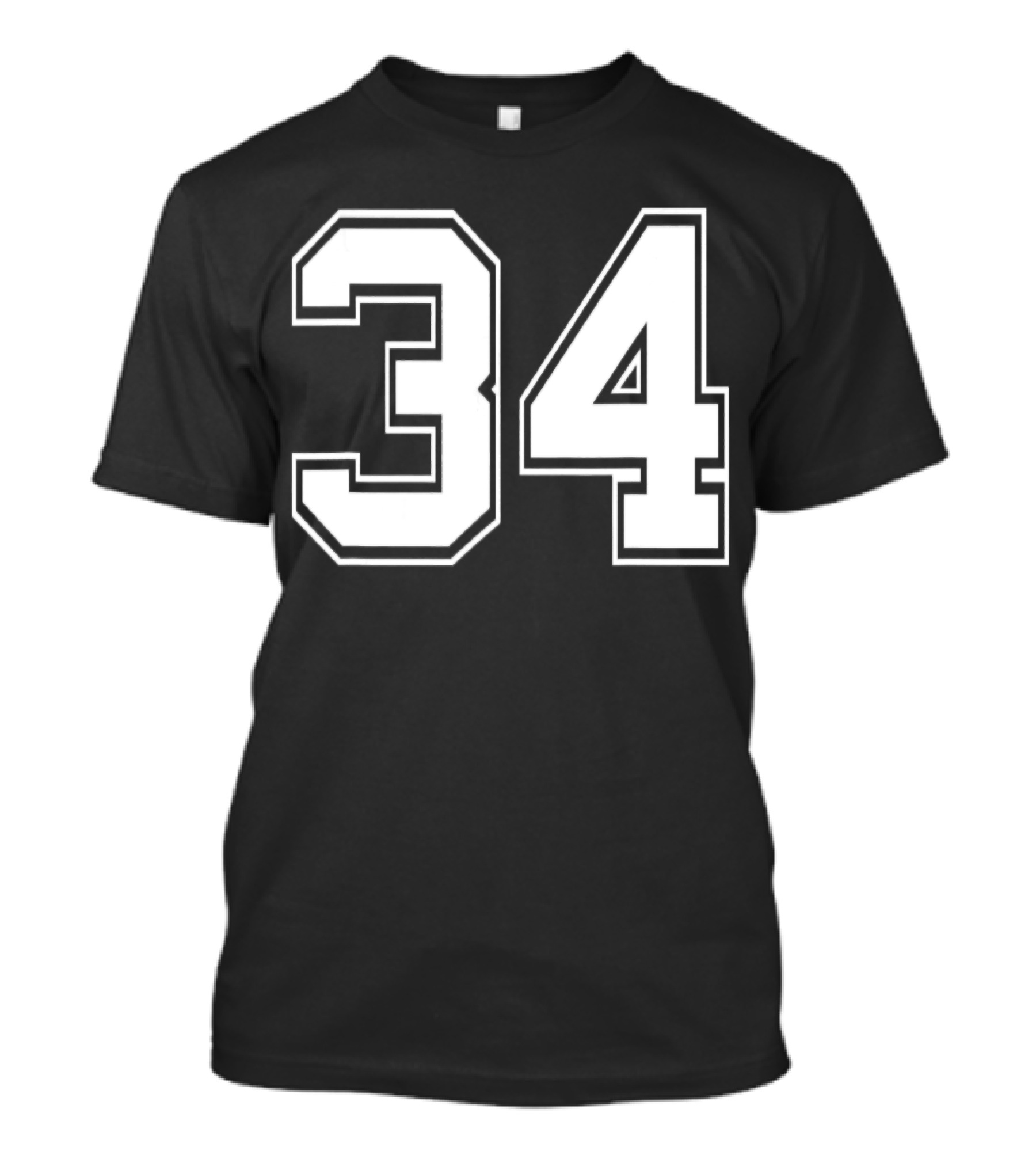Number 34 Baseball Football Soccer Legend T-Shirt