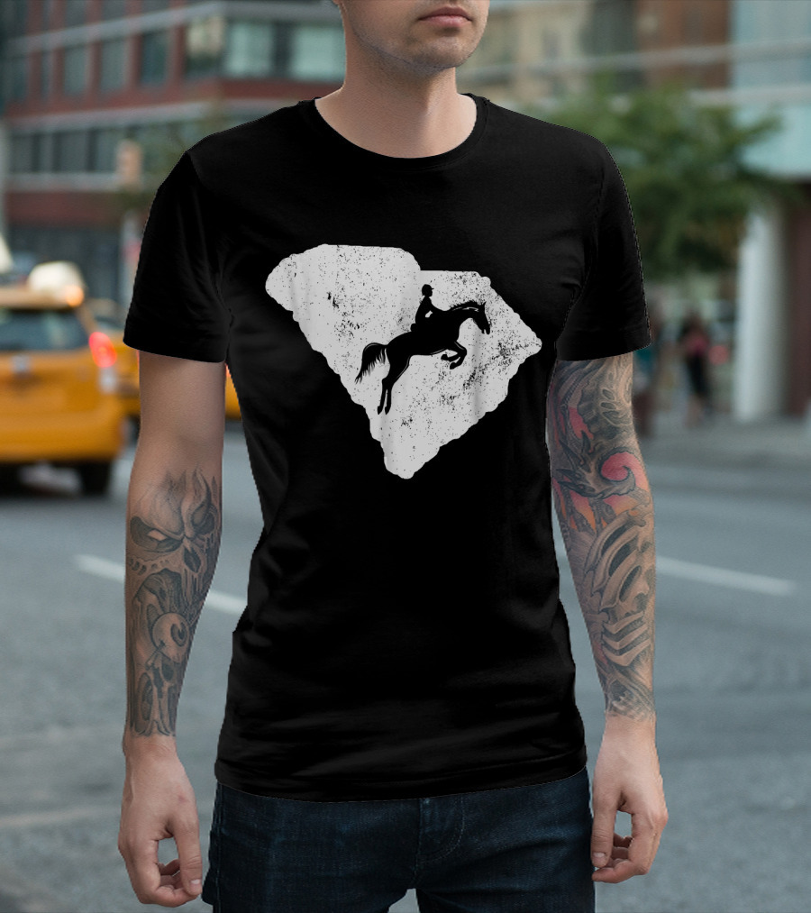 South Carolina Horseback Riding Map T-Shirt