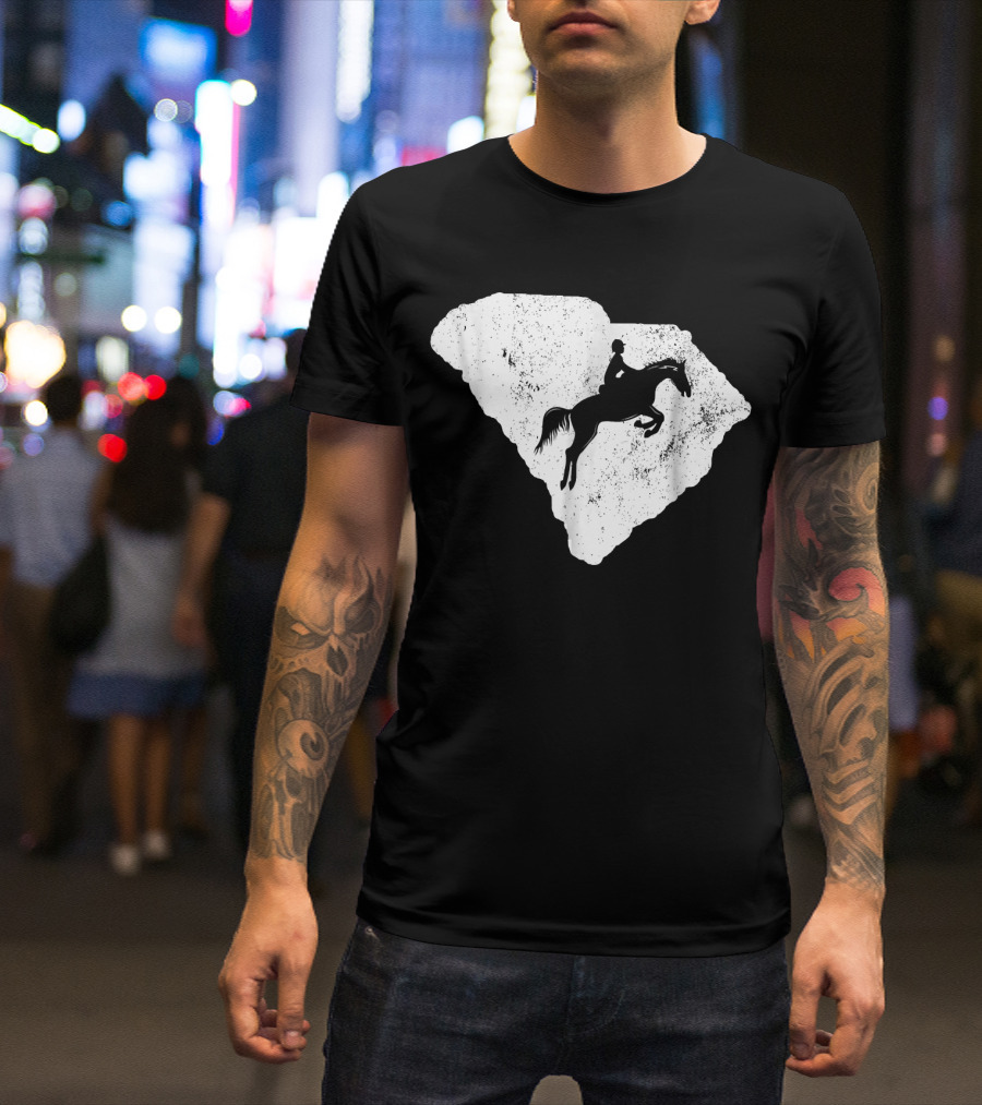 South Carolina Horseback Riding Map T-Shirt