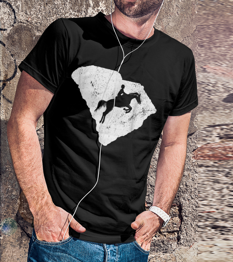 South Carolina Horseback Riding Map T-Shirt