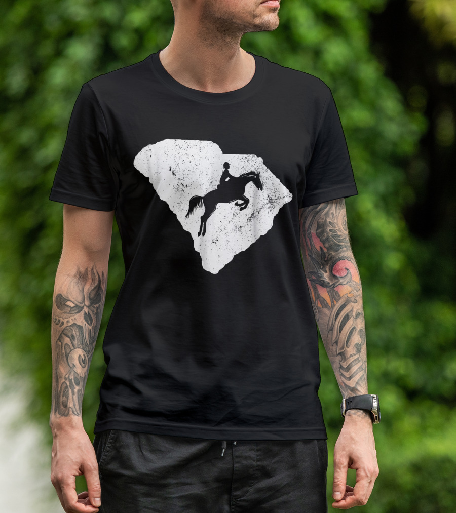 South Carolina Horseback Riding Map T-Shirt