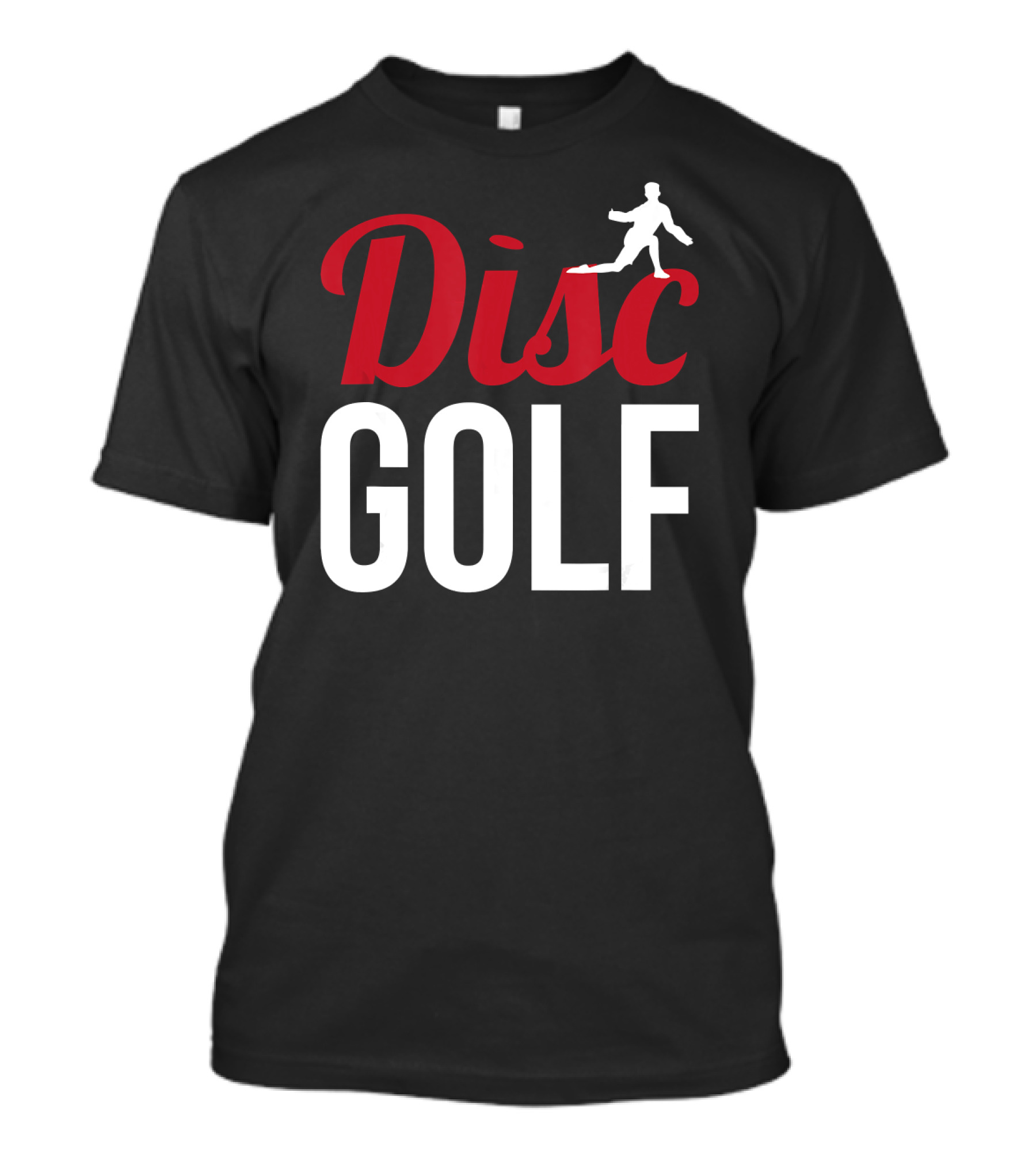 Retro Disc Golf Player Silhouette Frisbee Golf T-Shirt