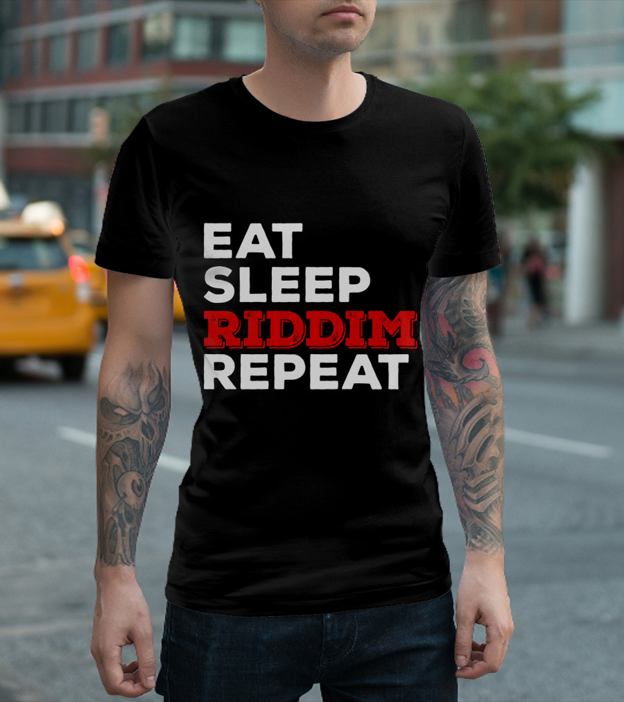 Eat Sleep Riddim Repeat Dubstep Rave Festival Concert T-Shirt