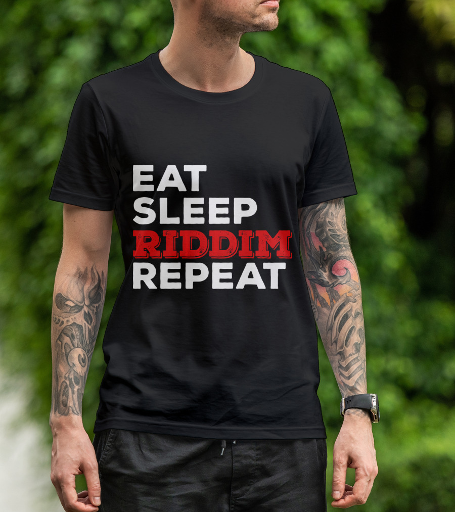 Eat Sleep Riddim Repeat Dubstep Rave Festival Concert T-Shirt