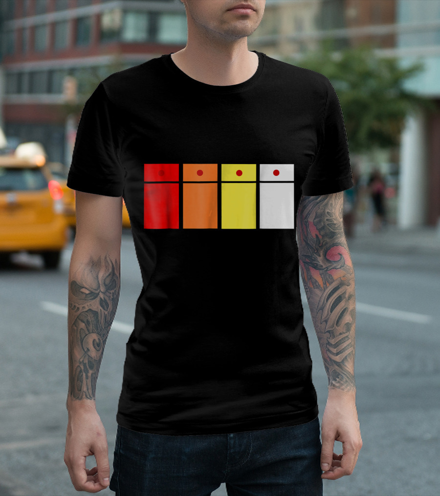 Roland TR 808 Color Block Red Orange Yellow White T-Shirt
