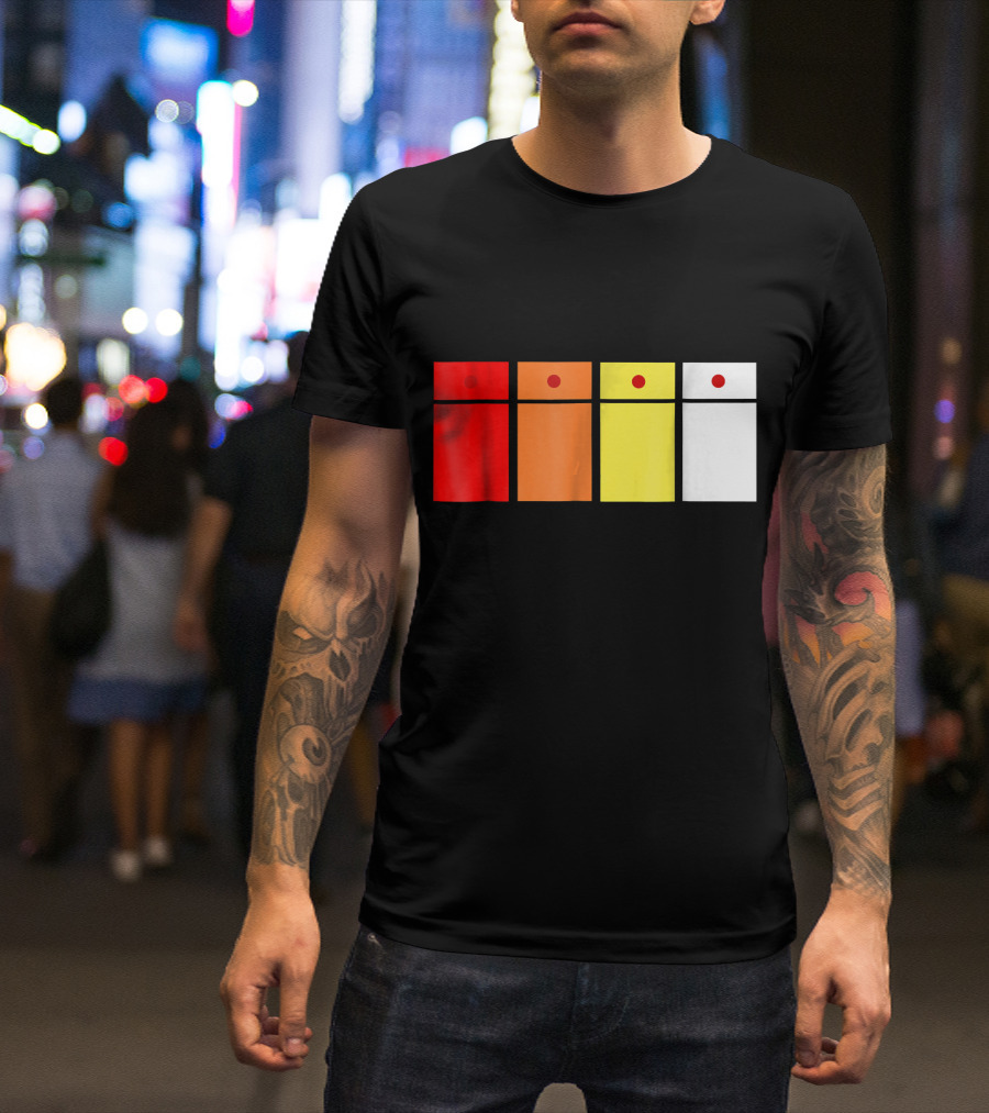 Roland TR 808 Color Block Red Orange Yellow White T-Shirt