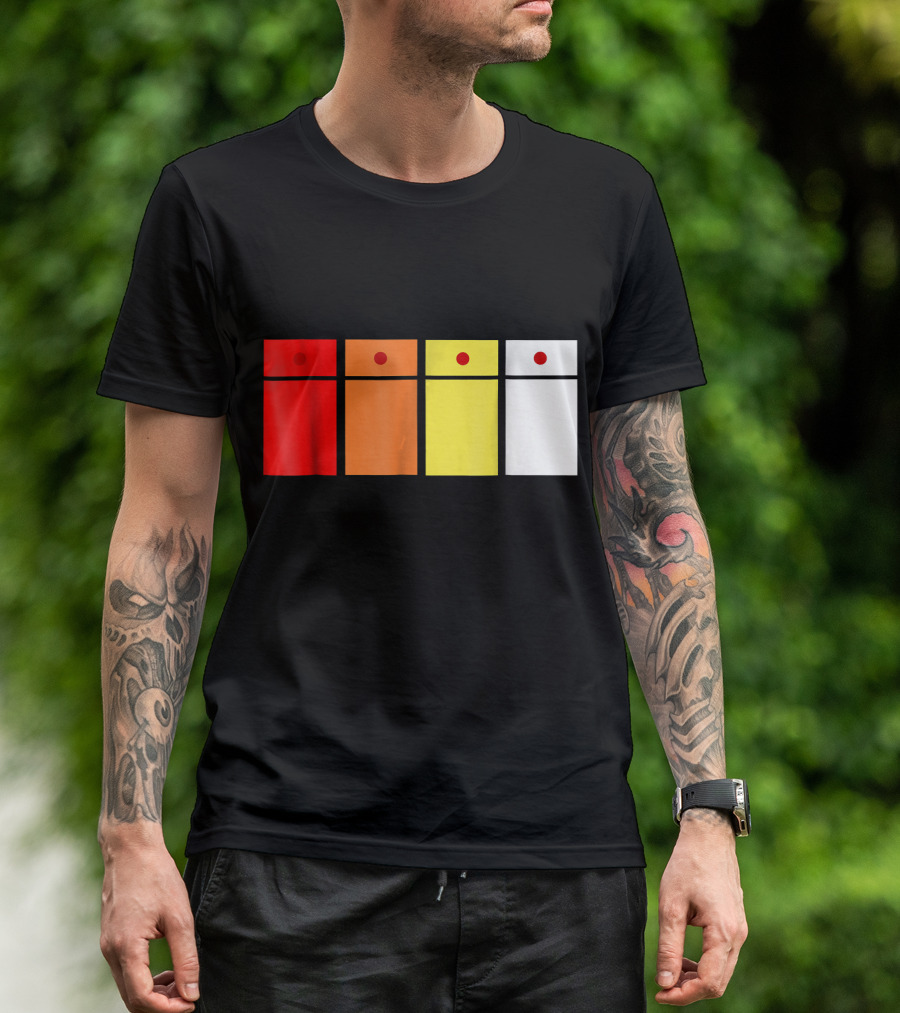 Roland TR 808 Color Block Red Orange Yellow White T-Shirt