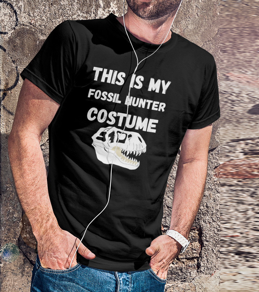 This Is My Fossil Hunter Costume Dinosaur Skull T-Shirt