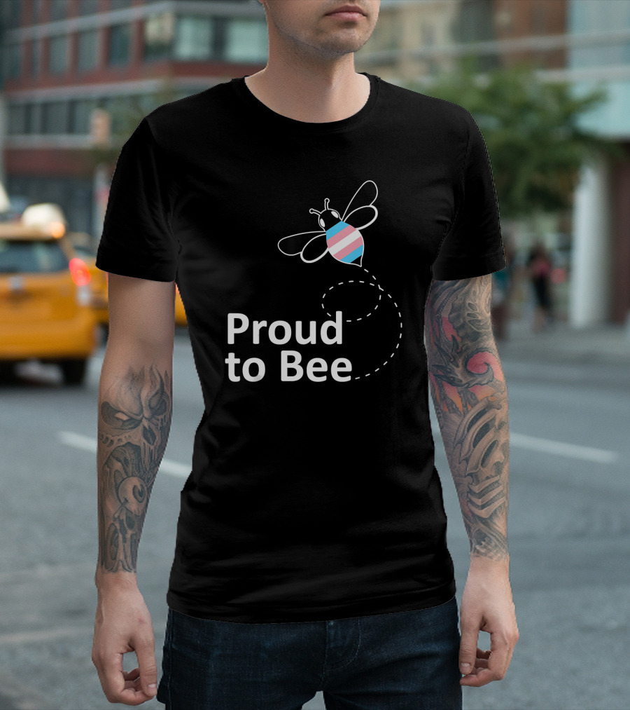 Proud to Bee Transgender Pride Stripes T-Shirt