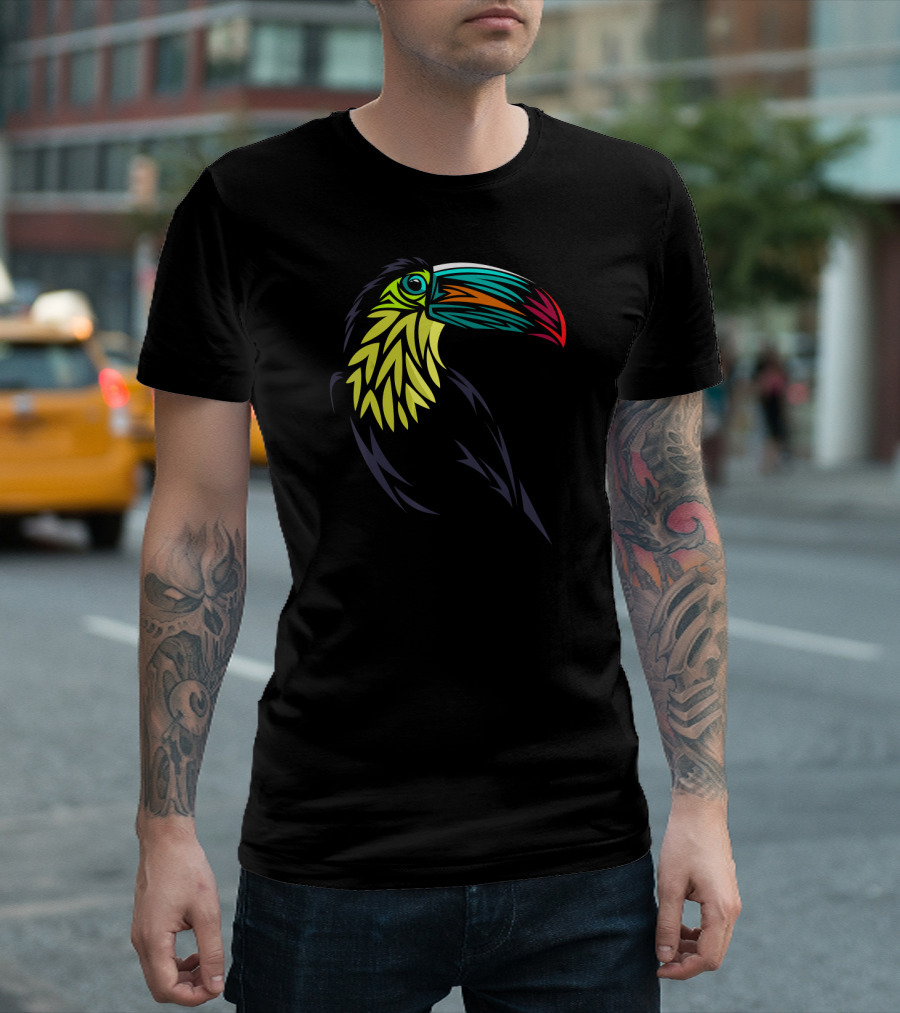 Tribal Toucan Colorful Graphic Cute T-Shirt