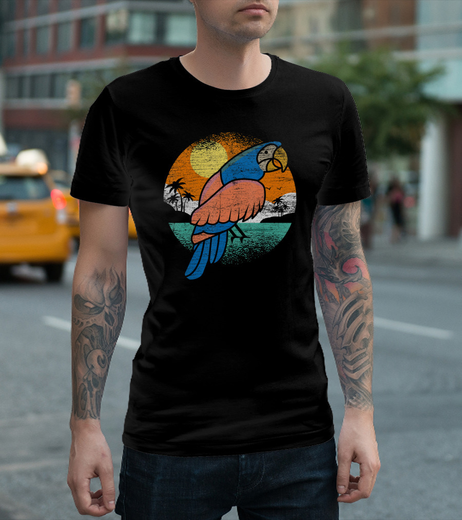 Tropic Sunset Parrot Bird Wildlife T-Shirt
