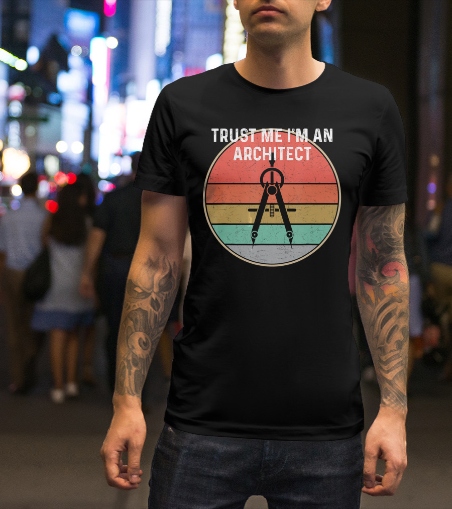 Trust Me I'm An Architect Retro Compass T-Shirt