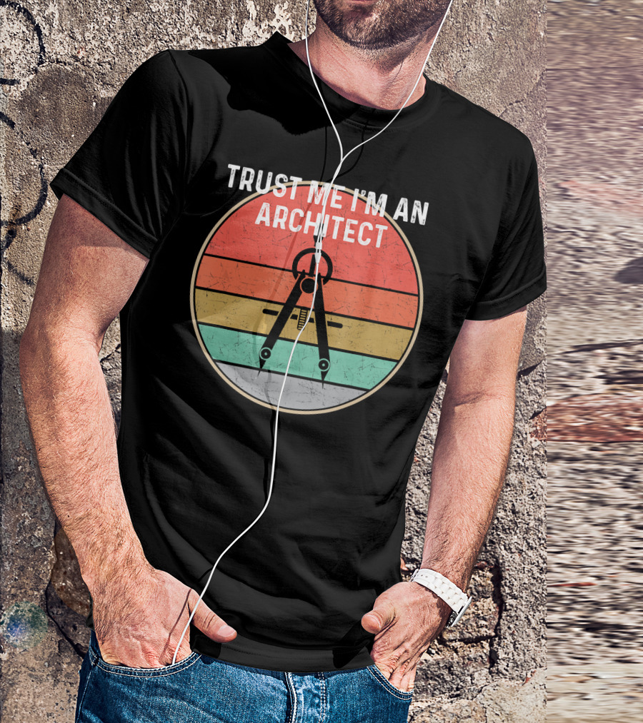 Trust Me I'm An Architect Retro Compass T-Shirt
