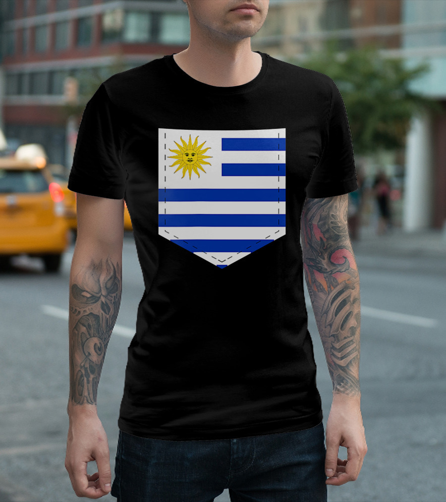 Uruguay Flag Emblem with Iconic Sun T-Shirt