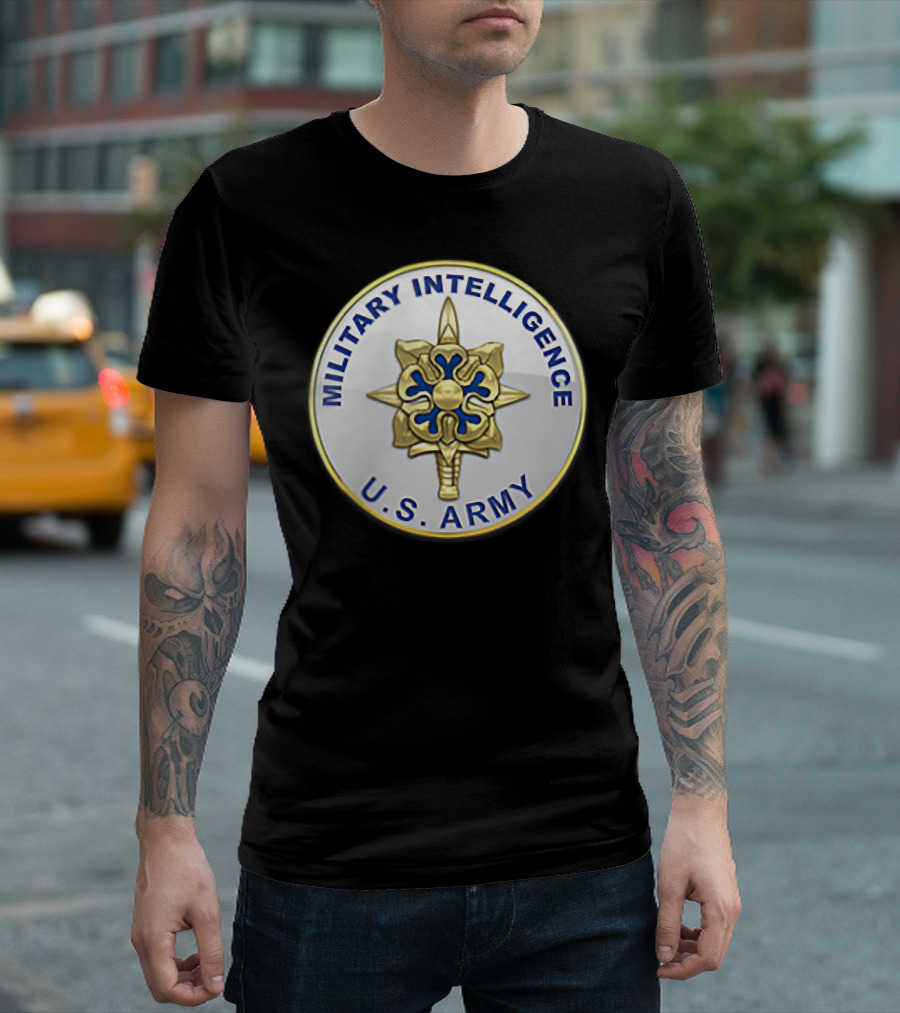 U.S. Army Military Intelligence Veteran Badge Emblem T-Shirt