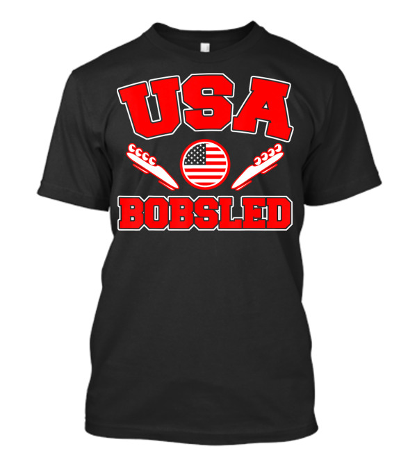 USA Bobsled American Flag Sleds T-Shirt