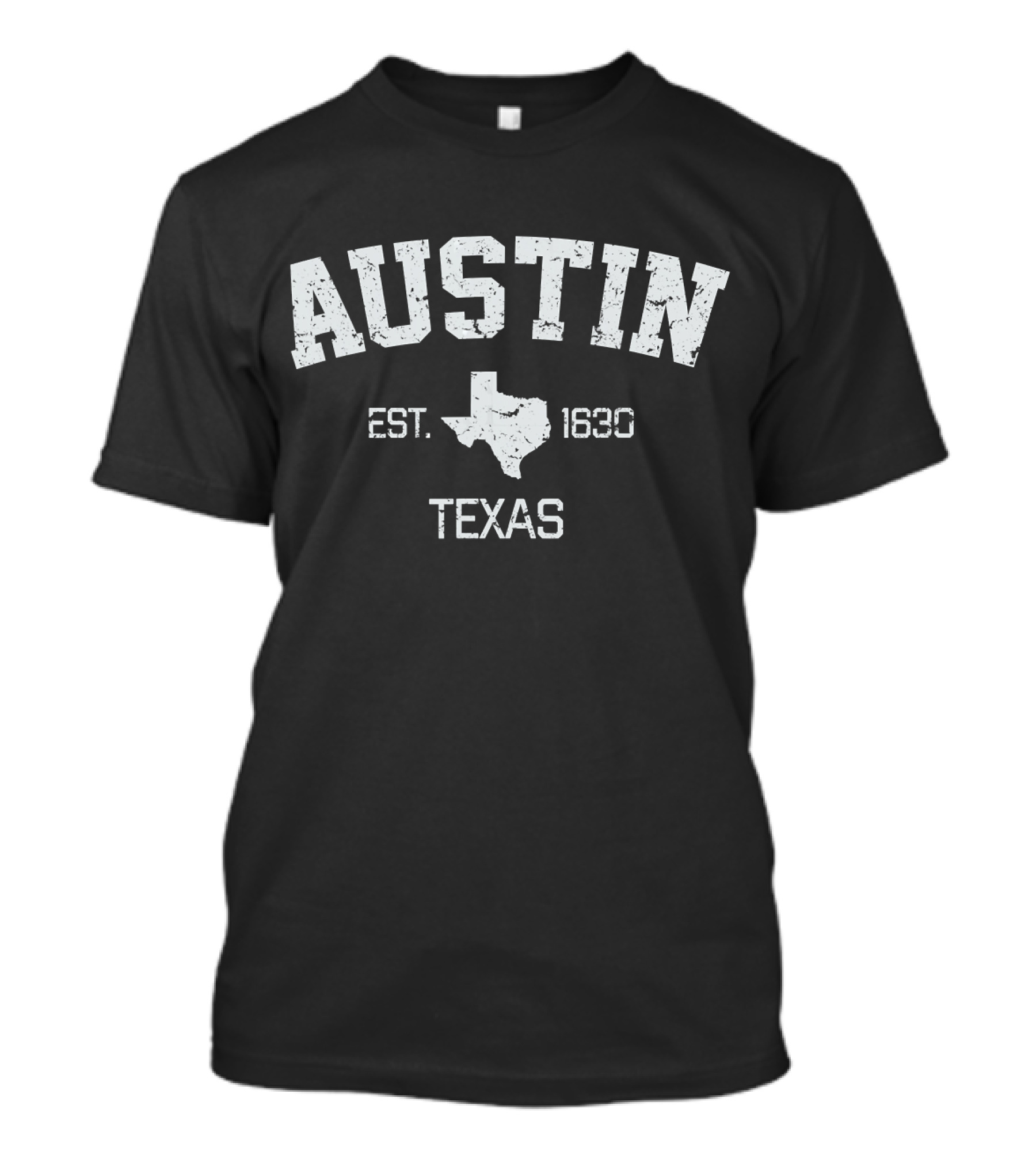Austin Texas Est. 1839 Vintage Style With Texas Map T-Shirt