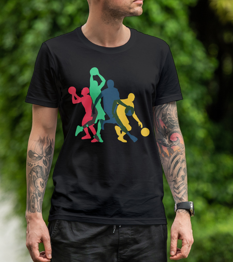 Vintage Colorful Basketball T-Shirt