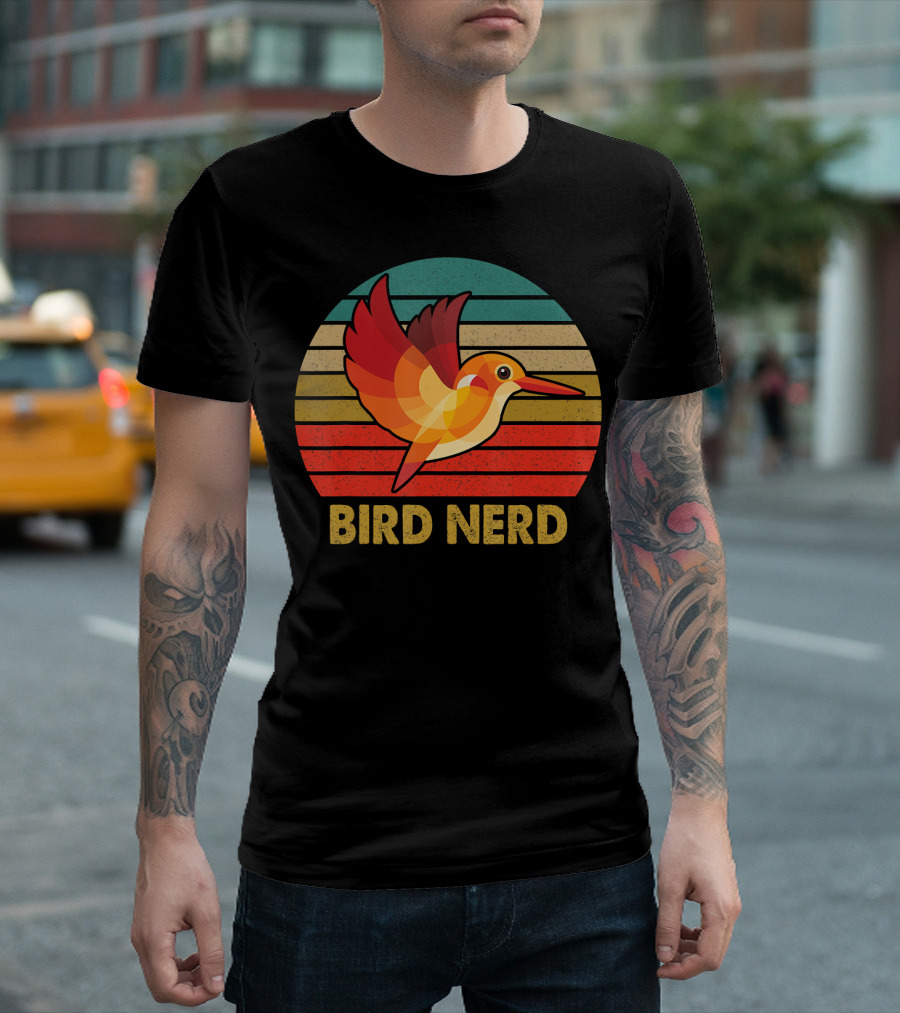 Bird Nerd Vintage Bird Inspired Retro Birding T-Shirt