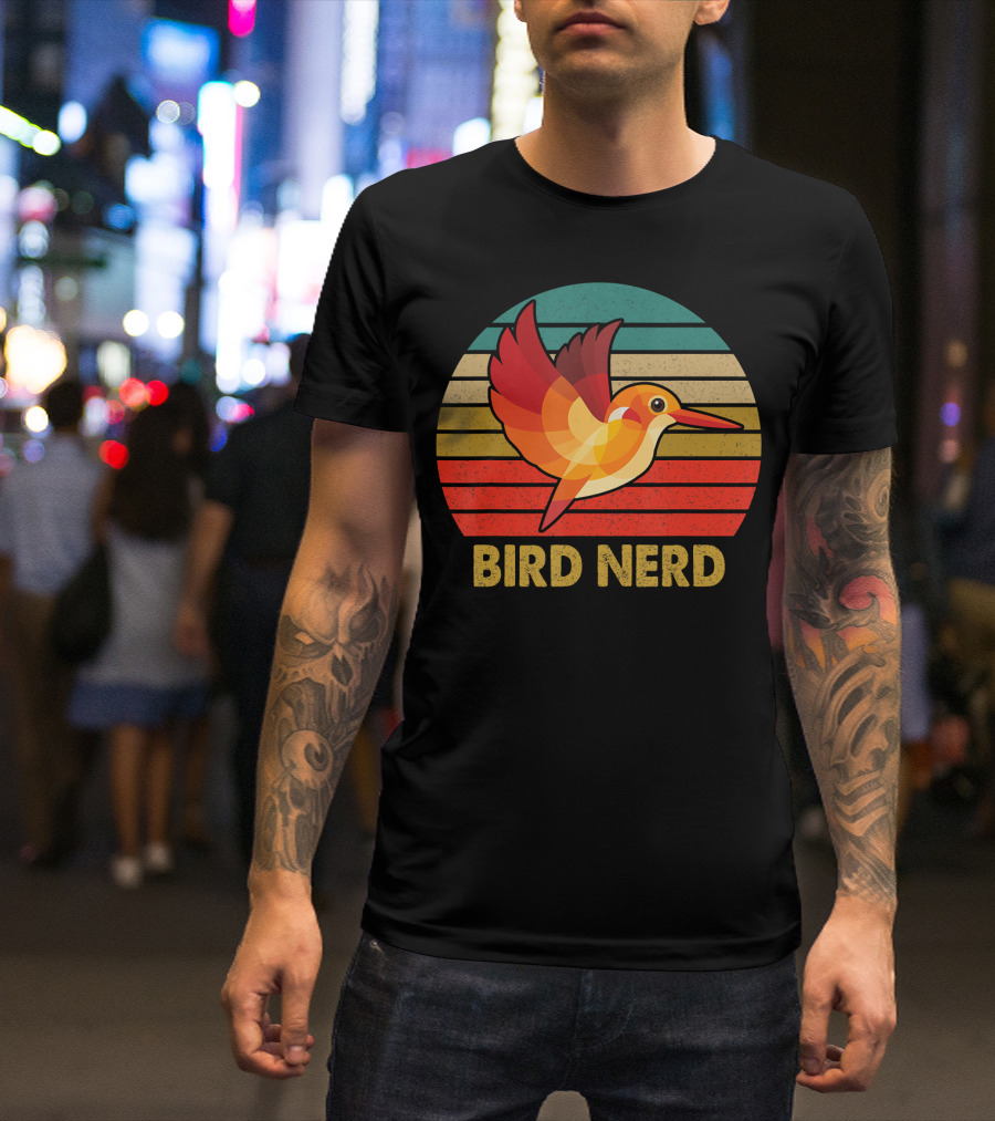 Bird Nerd Vintage Bird Inspired Retro Birding T-Shirt
