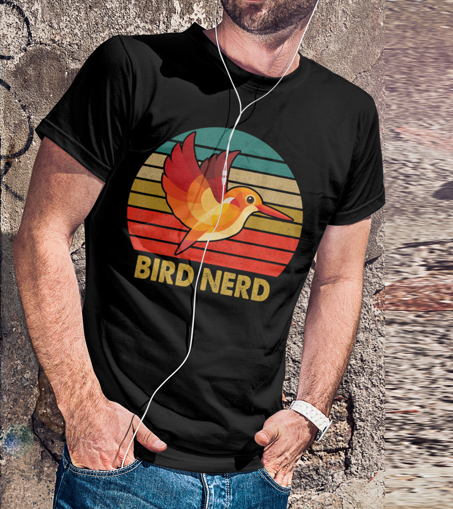 Bird Nerd Vintage Bird Inspired Retro Birding T-Shirt