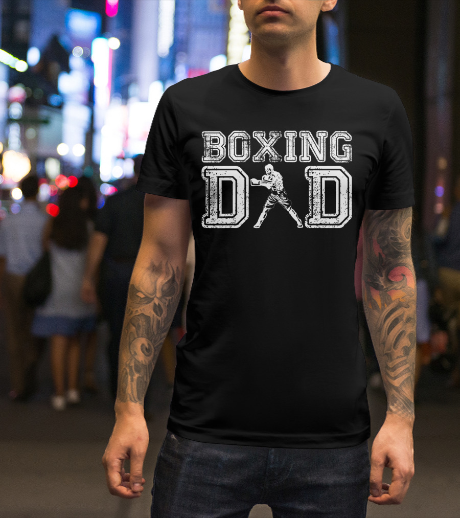 Boxing Dad Vintage Boxer Daddy Father's T-Shirt