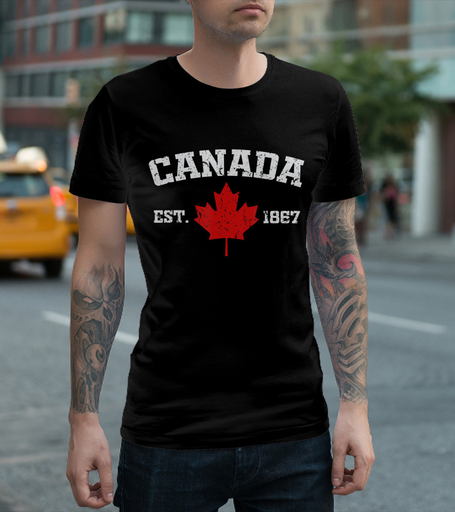 Canada Est. 1867 Vintage Maple Leaf T-Shirt