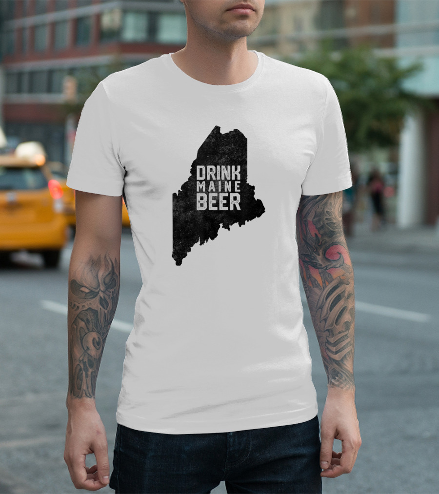 Drink Maine Beer Vintage Local Craft State T-Shirt