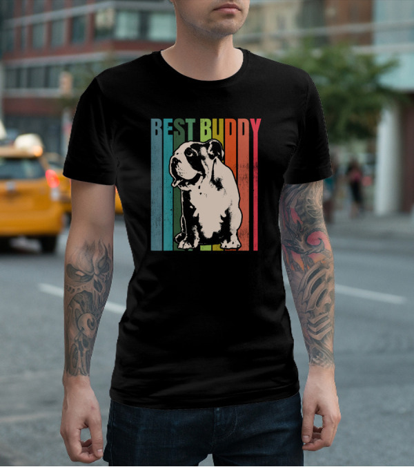 BEST BUDDY Vintage English Bulldog T-Shirt