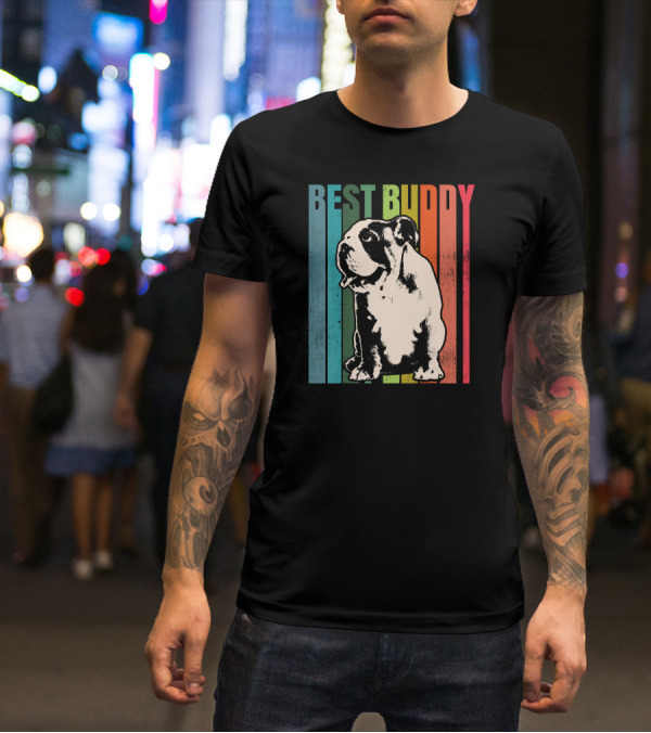 BEST BUDDY Vintage English Bulldog T-Shirt
