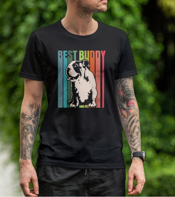 BEST BUDDY Vintage English Bulldog T-Shirt