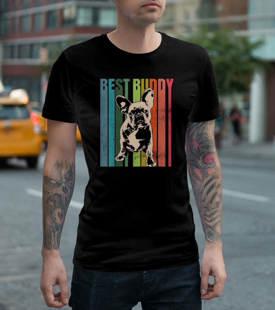 Best Buddy Vintage French Bulldog T-Shirt