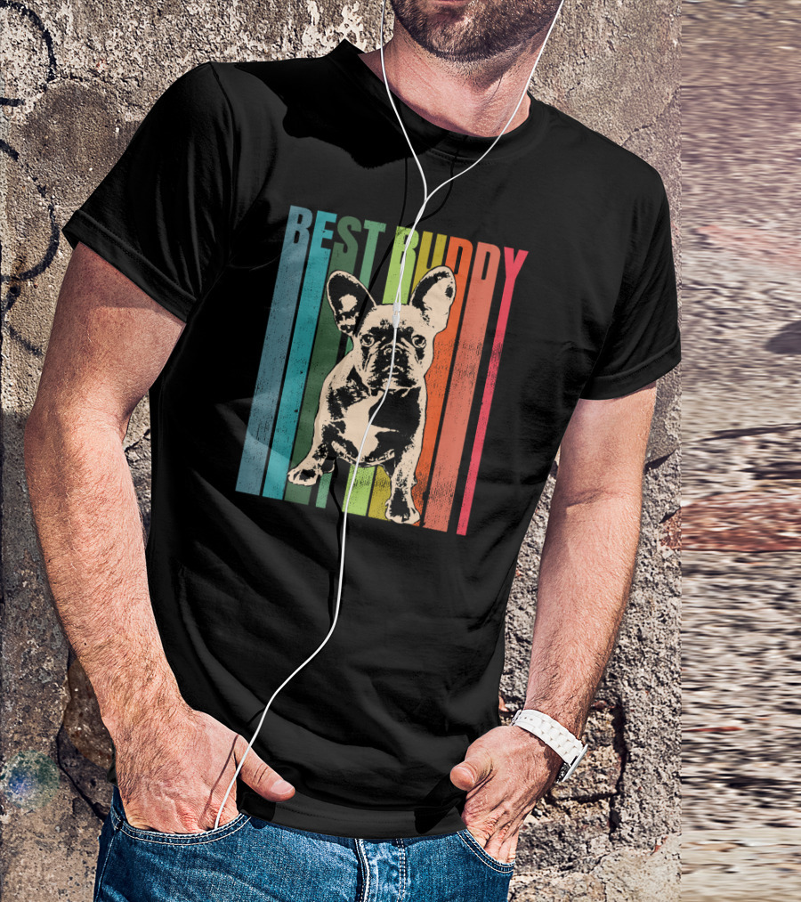 Best Buddy Vintage French Bulldog T-Shirt