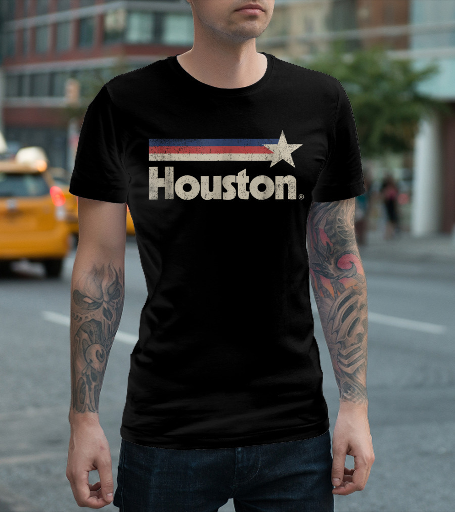 Houston Vintage Distressed Texas Star T-Shirt