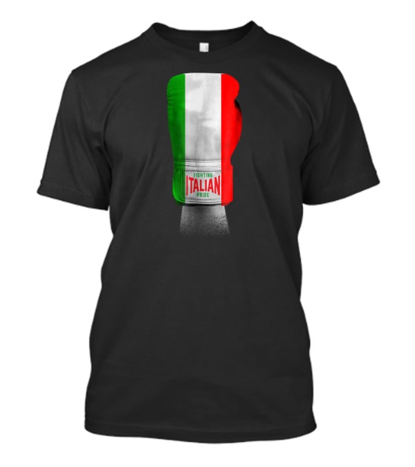 Vintage Italian Flag Boxing Gloves Fighting Italian Pride T-Shirt
