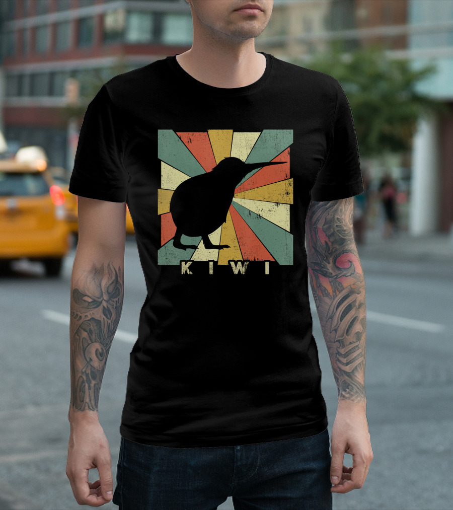 Vintage Kiwi Bird Retro Style Animal Lover T-Shirt