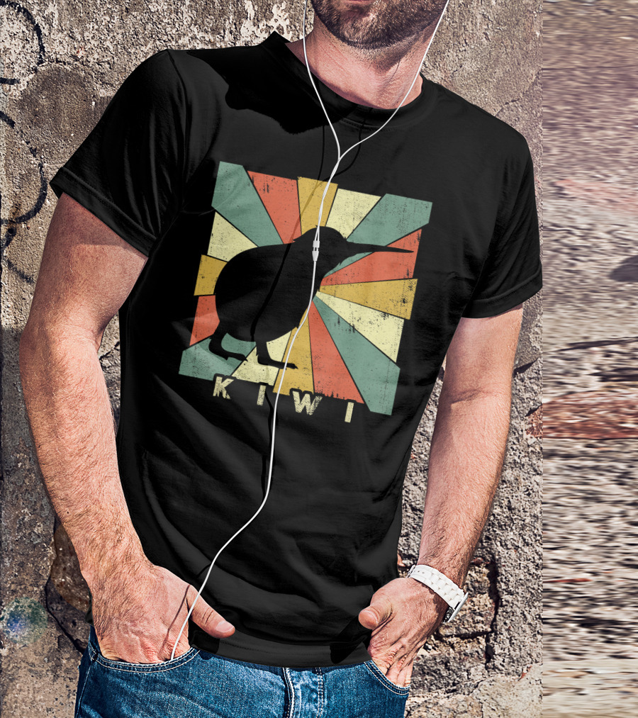 Vintage Kiwi Bird Retro Style Animal Lover T-Shirt