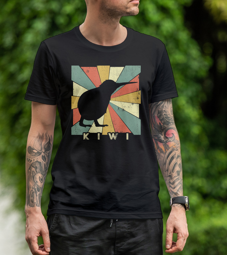Vintage Kiwi Bird Retro Style Animal Lover T-Shirt