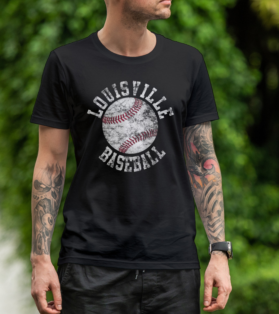 Louisville Baseball Vintage Style Retro Ball T-Shirt