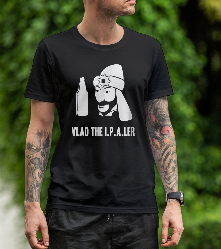 Vlad The I.P.A.er Funny Halloween Dracula Craft Beer Dr T-Shirt