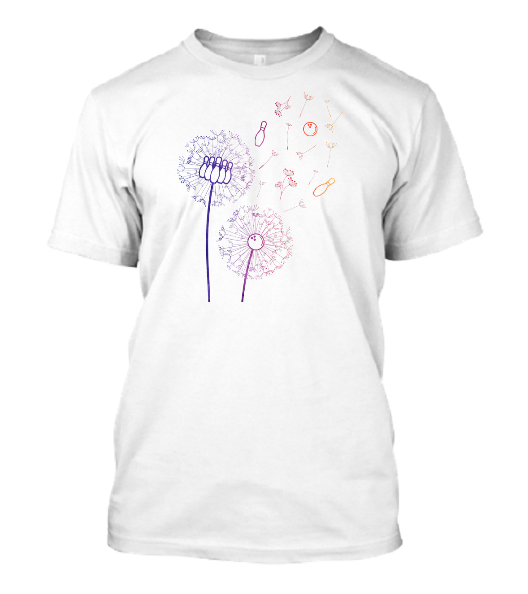 Wild Flower Dandelion Bowling Pins Bowl T-Shirt