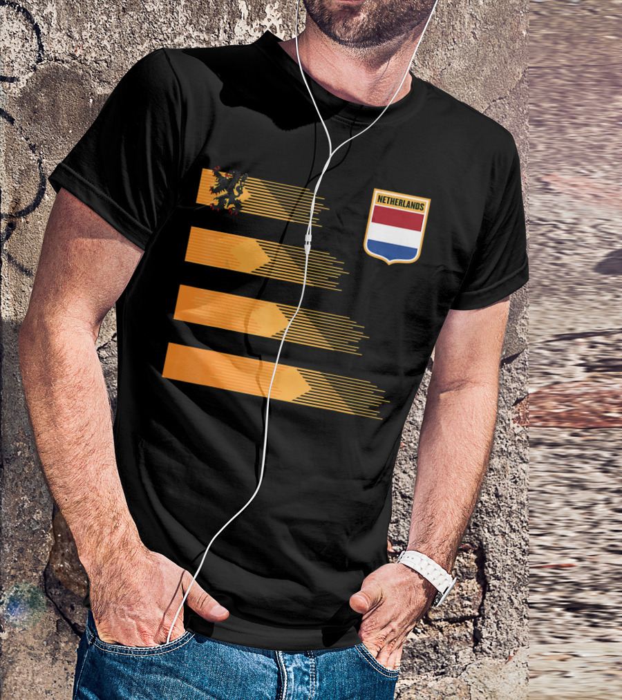 Women Men Netherlands Soccer Holla Lion Crest T-Shirt